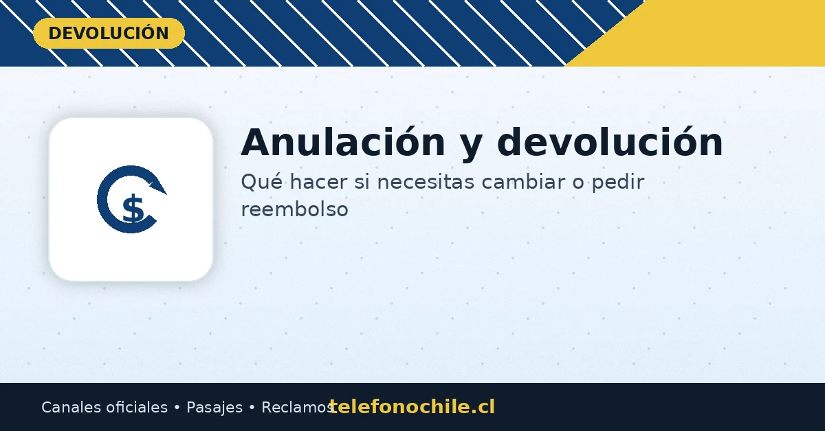 Anulación y devolución de pasajes Buses Cruz del Sur, cambios y reembolso
