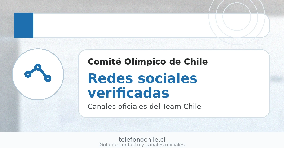 Redes sociales verificadas del Comité Olímpico de Chile COCH canales oficiales del Team Chile