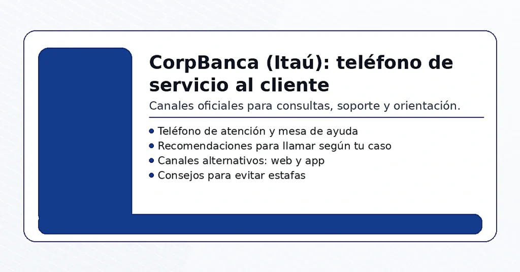 CorpBanca Itaú teléfono de servicio al cliente en Chile contacto y soporte oficial