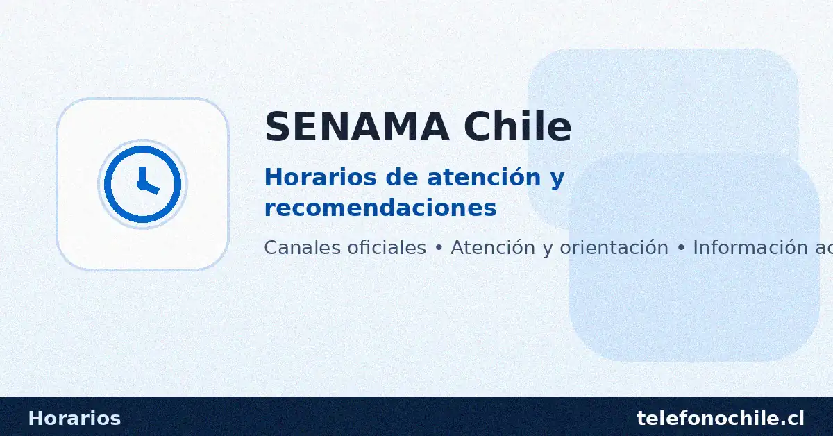 SENAMA Chile horarios de atención y recomendaciones para contactar el servicio