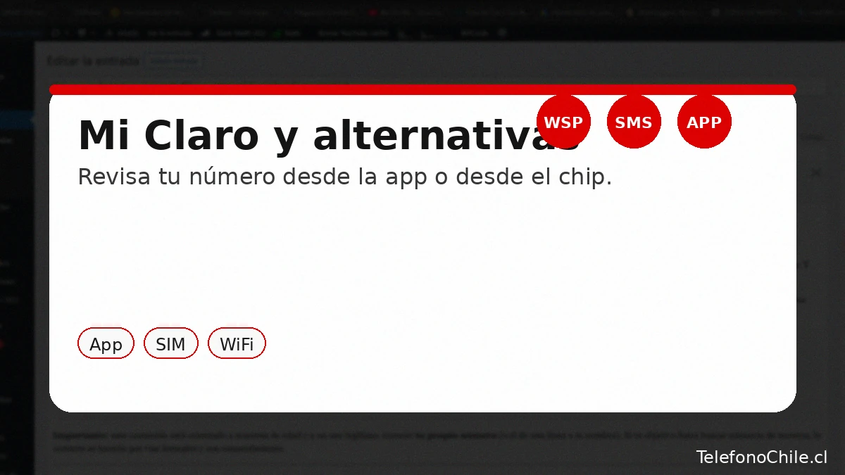 Ver tu número Claro desde Mi Claro o desde el chip (sin saldo)