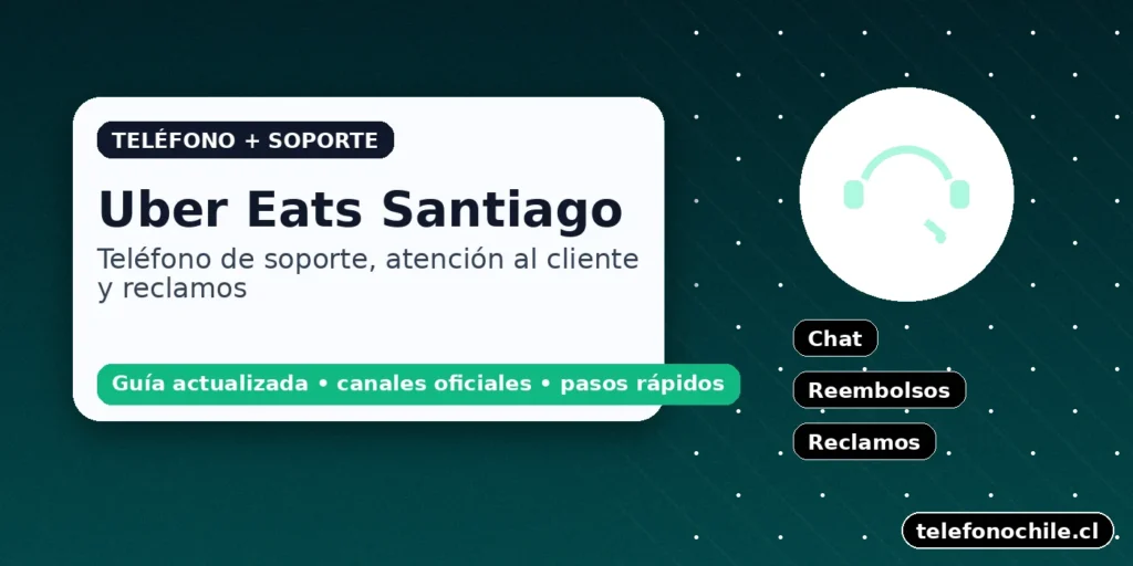 Teléfono Uber Eats Santiago: soporte, atención al cliente y reclamos