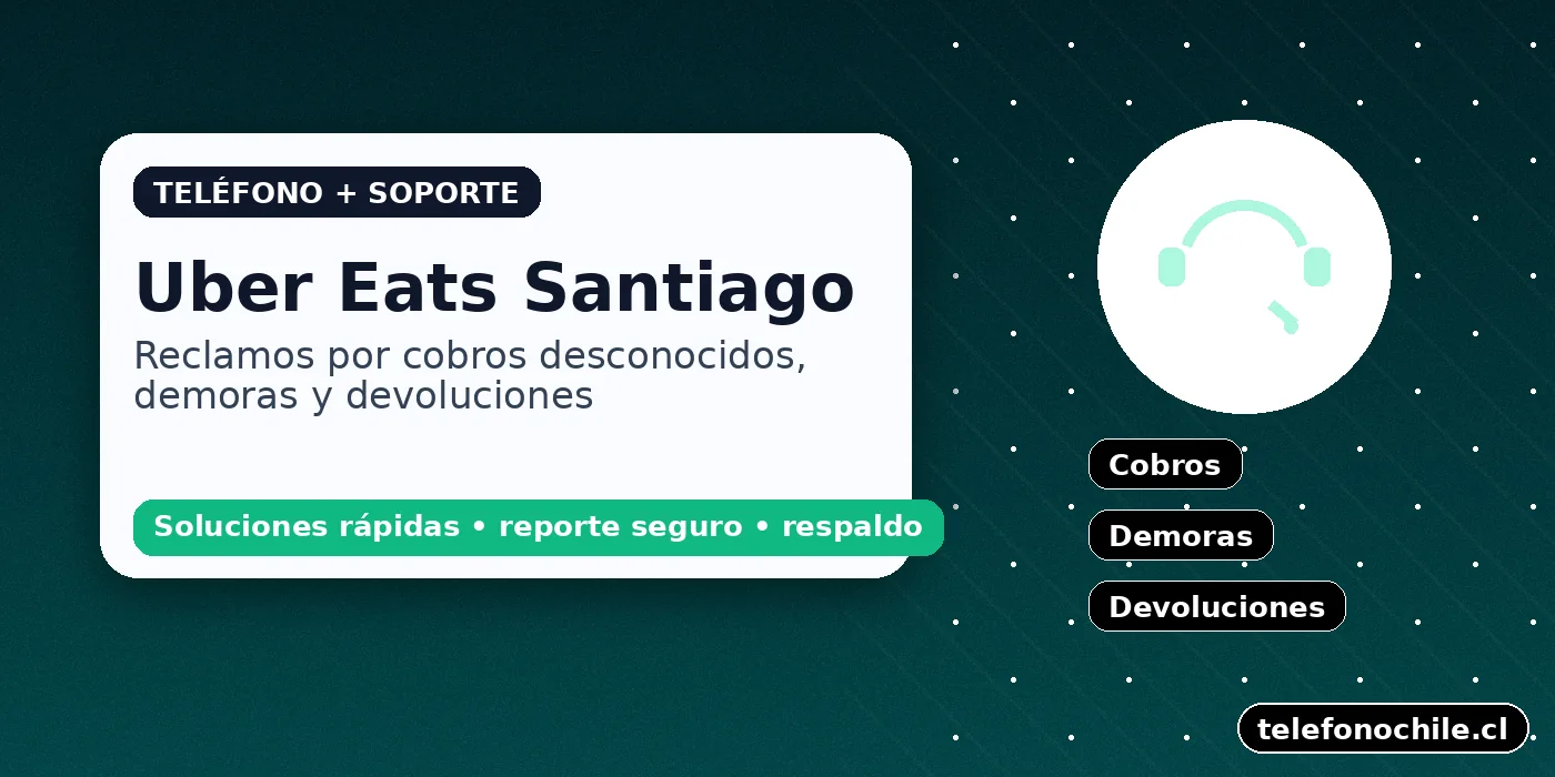 Reclamos Uber Eats Santiago: cobros desconocidos, demoras y devoluciones