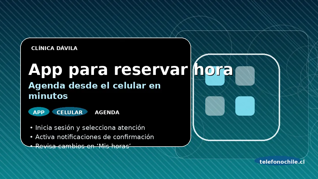 App para reservar hora en Clínica Dávila: agenda desde el celular en minutos