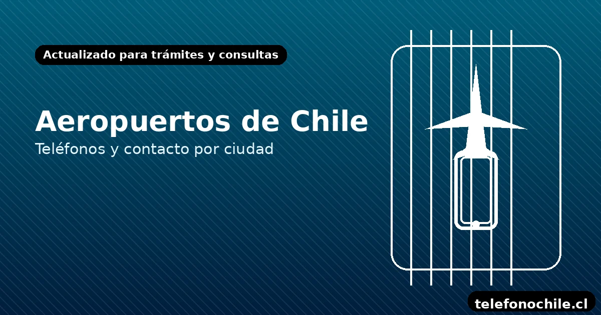 Lista de teléfonos de aeropuertos en Chile por ciudad para consultas y trámites