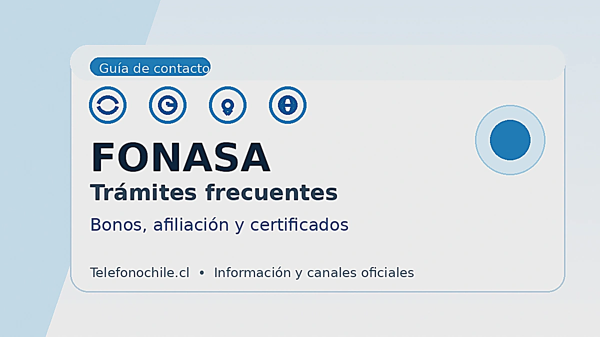 Trámites FONASA: bonos, afiliación y certificados — ayuda y contacto oficial
