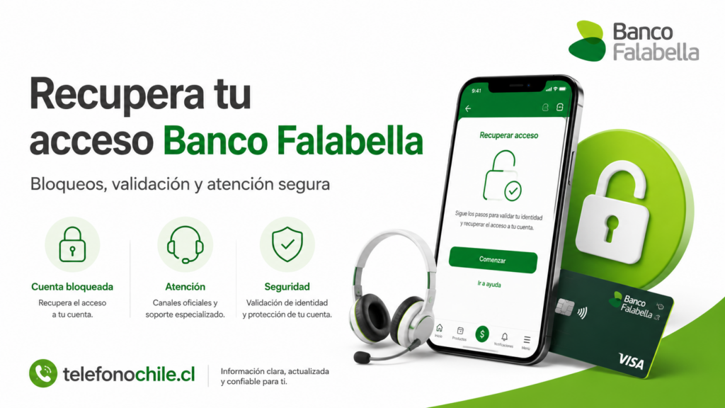 Teléfono Banco Falabella para desbloquear cuenta