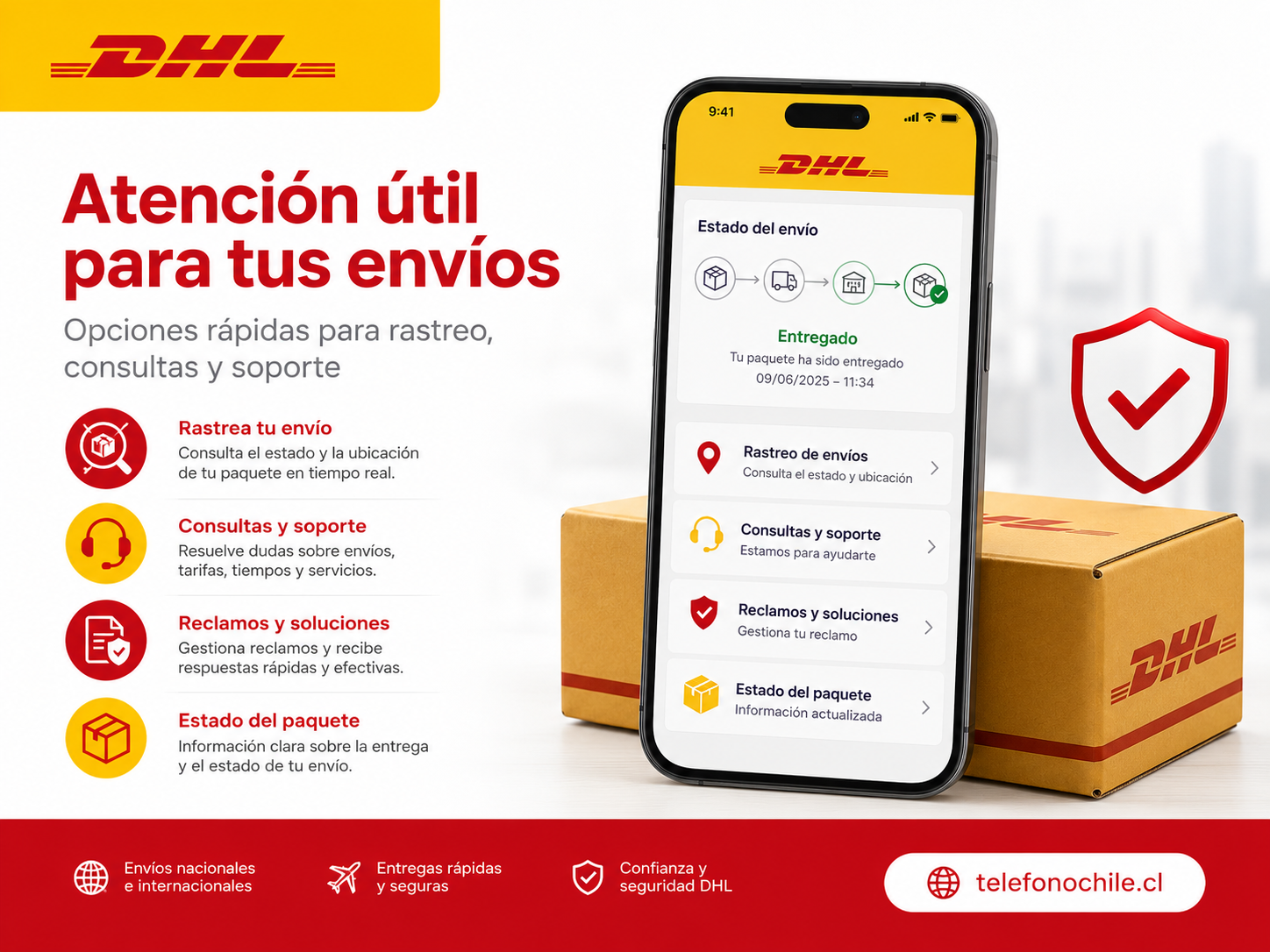 Teléfono de DHL Chile para atención al cliente