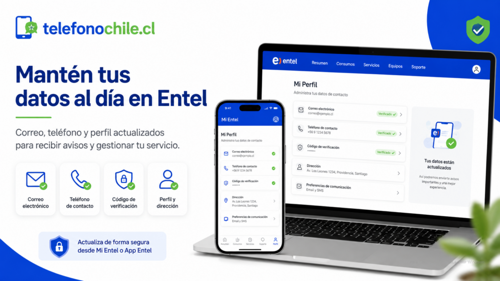 Cómo actualizar tus datos de contacto en Entel por internet