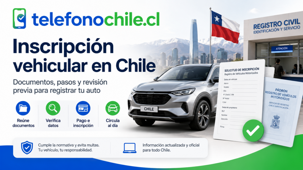 Cómo inscribir un vehículo en Chile ante el Registro Civil