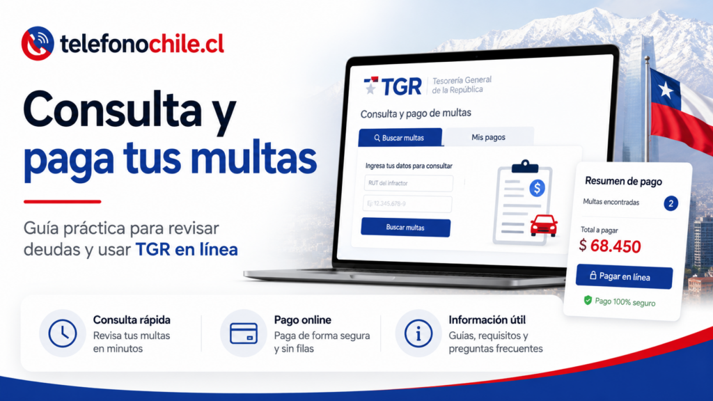 Pagar multas TGR en Chile