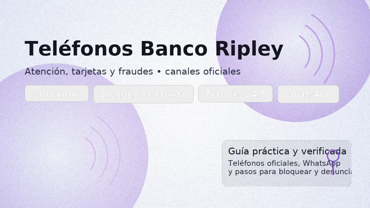 Banco Ripley teléfonos y canales oficiales: call center, WhatsApp, bloqueos y asistencia