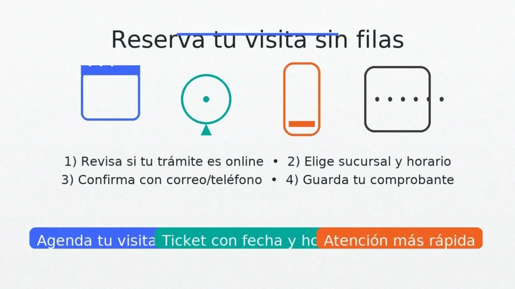 Reserva tu visita al banco en Chile: pasos para agendar sin fila (revisar si el trámite es online, elegir sucursal y horario, confirmar por correo y guardar el ticket) — telefonoschile.cl
