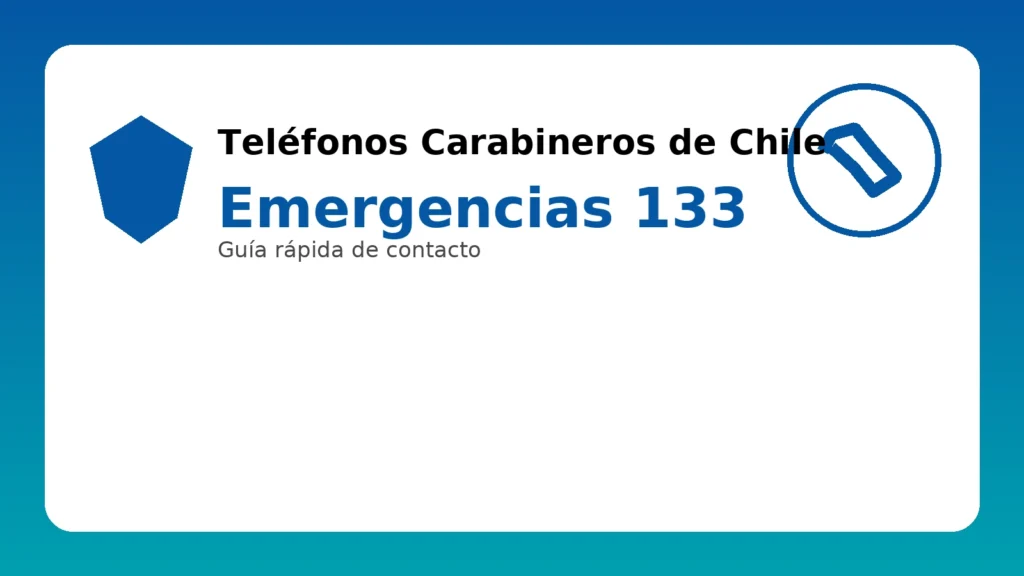 Teléfonos Carabineros de Chile – Emergencias 133 y guía rápida de contacto