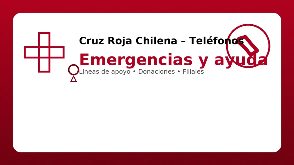 Cruz Roja Chilena: teléfonos para emergencias y ayuda