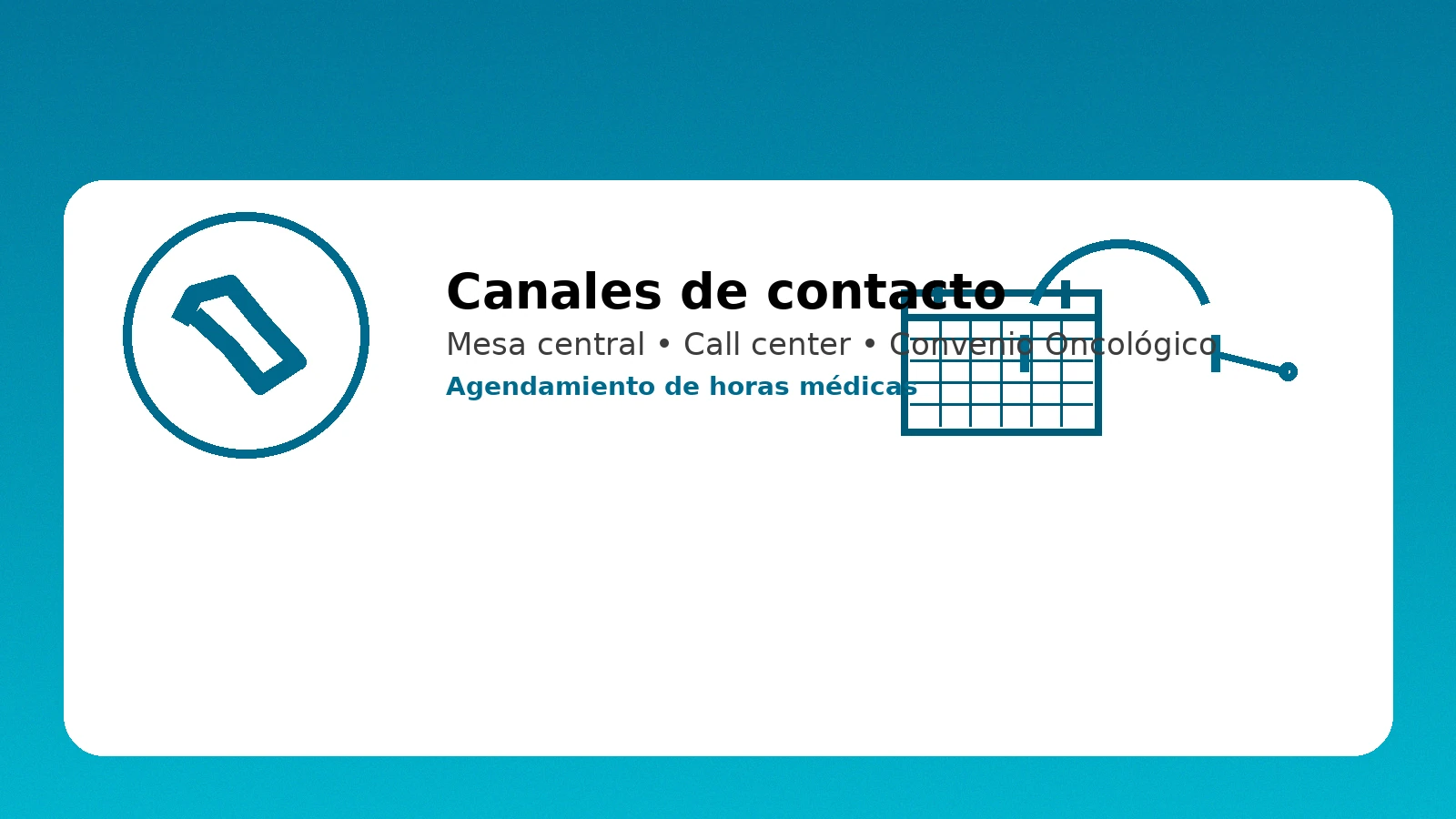 Canales de FALP: mesa central, call center y agendamiento de horas