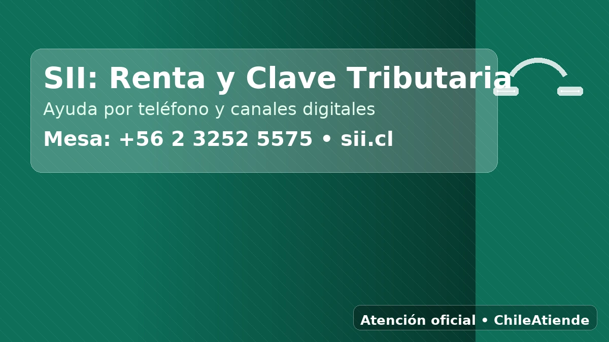 SII Renta y Clave Tributaria – teléfonos y ayuda oficial