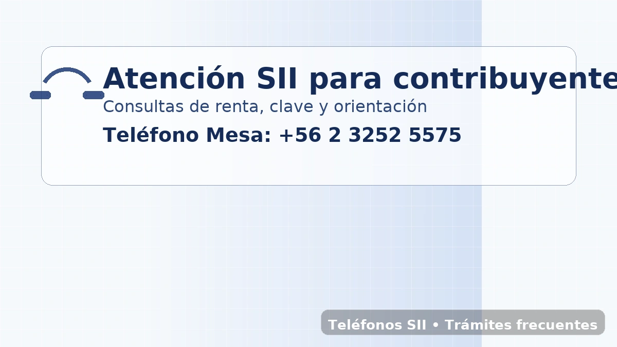 Atención SII para contribuyentes – teléfono de Mesa