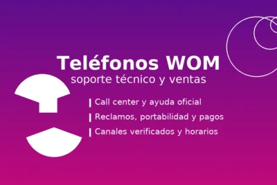 Teléfonos WOM: soporte técnico y ventas – canales oficiales de atención