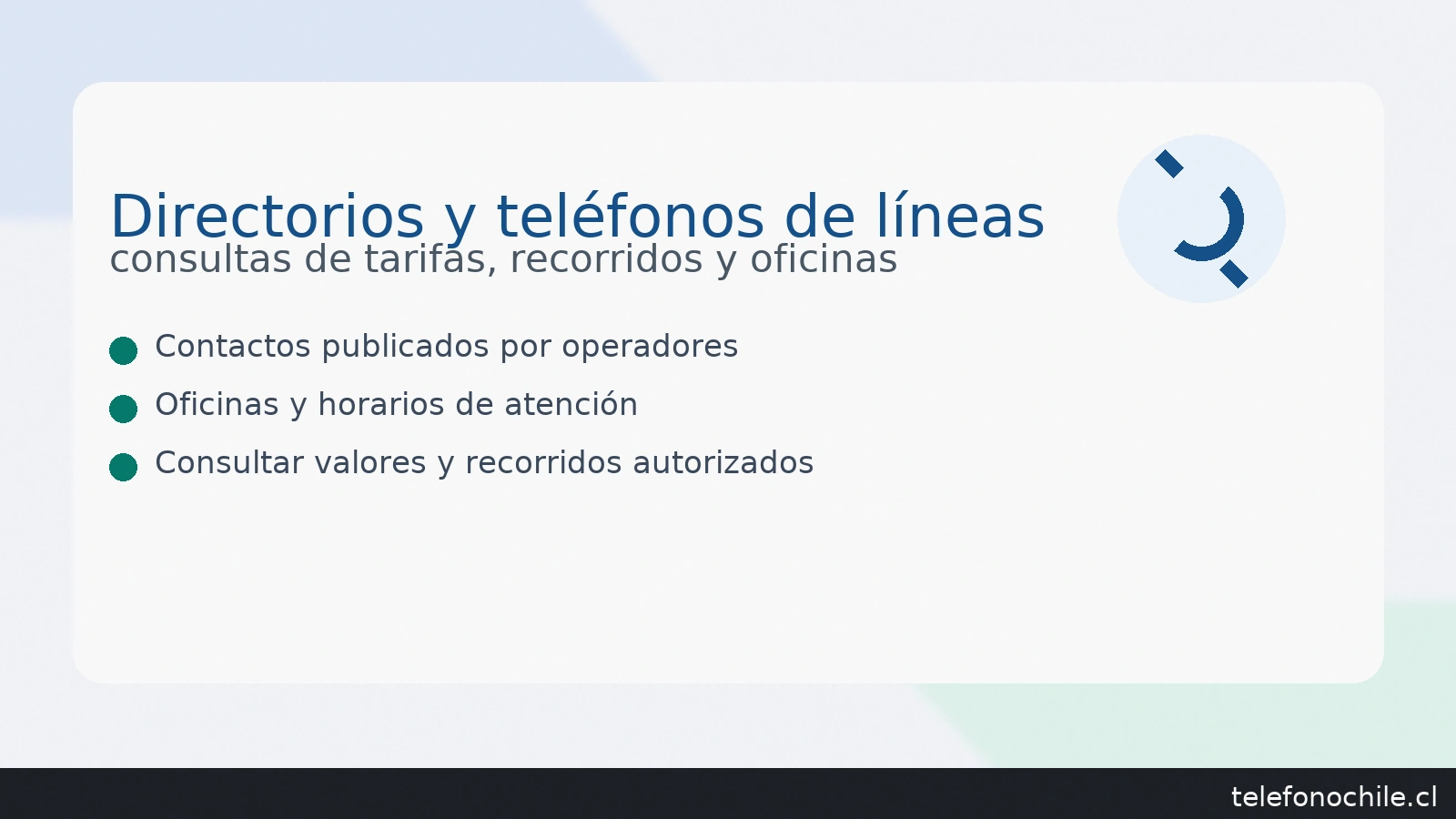Directorios y teléfonos de líneas de colectivos: oficinas, horarios y consultas de tarifas en La Serena — telefonochile.cl