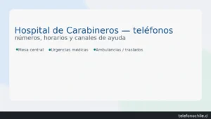 Hospital de Carabineros: teléfonos, horarios y canales de ayuda — mesa central, urgencias y ambulancias — telefonochile.cl