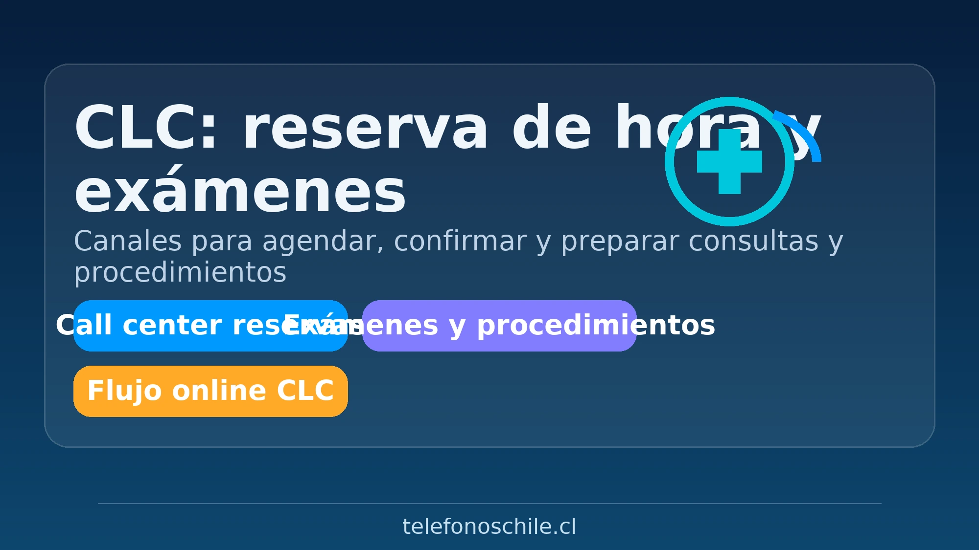 CLC: reserva de hora y exámenes por call center y flujo online – telefonoschile.cl