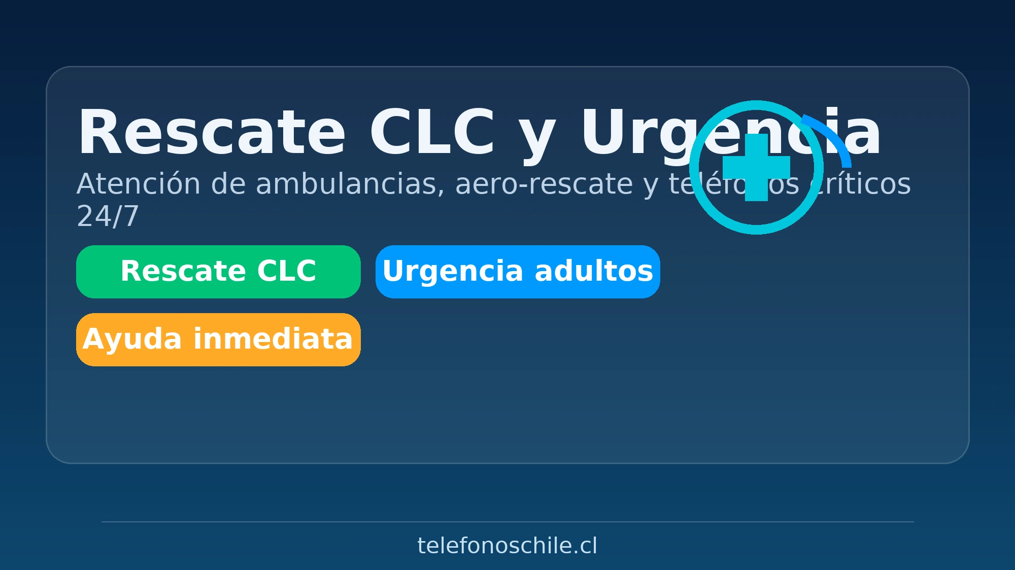 Rescate CLC y Urgencia 24/7: ambulancias y atención inmediata – telefonoschile.cl