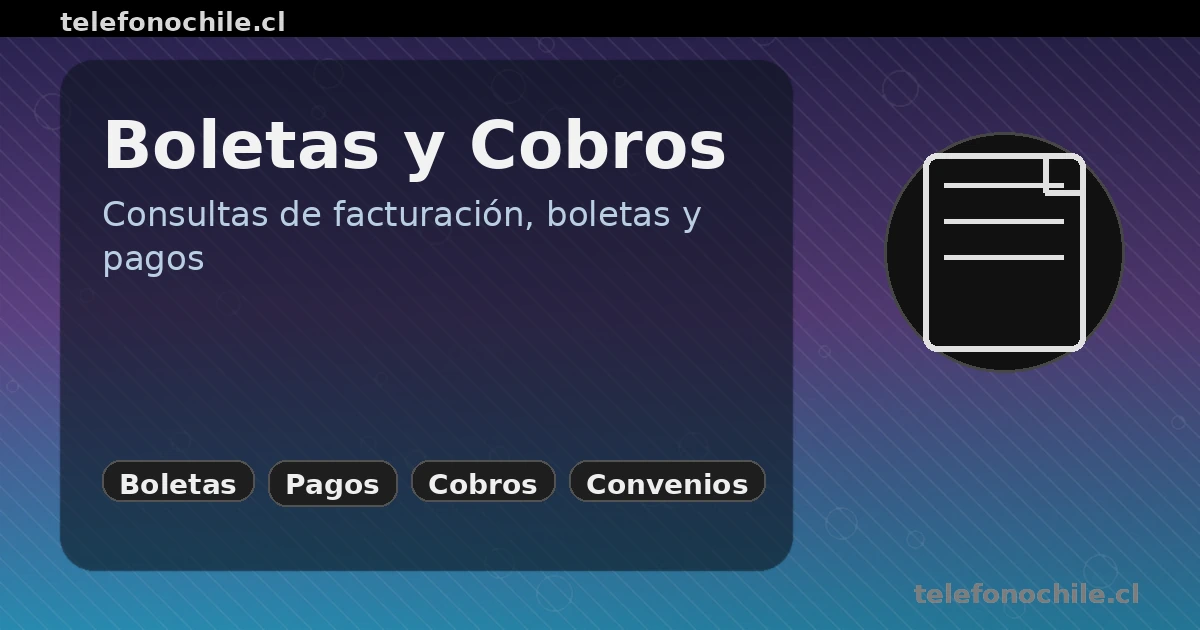 Boletas y cobros Vespucio Norte: consultas de pagos y facturación