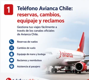 Teléfono Avianca Chile para reservas, cambios de vuelo, equipaje y reclamos