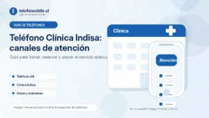 Teléfono Clínica Indisa canales de atención, reserva de hora, urgencias y exámenes en telefonochile.cl