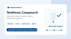 Teléfono Coopeuch para atención al socio, cuenta vista y orientación general en Chile