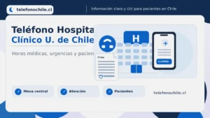Teléfono Hospital Clínico Universidad de Chile para horas médicas, urgencias y atención de pacientes
