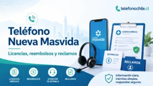 Teléfono Nueva Masvida: licencias, reembolsos y reclamos con canales de atención y soporte