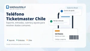 Teléfono Ticketmaster Chile para soporte de entradas, cuenta y ayuda desde telefonochile.cl
