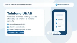 Teléfono UNAB para admisión, alumnos, sedes y atención en Chile