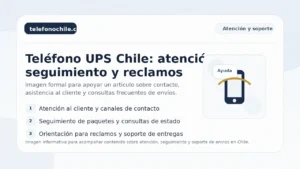 Teléfono UPS Chile para atención al cliente, seguimiento de envíos, consultas y reclamos de paquetes.