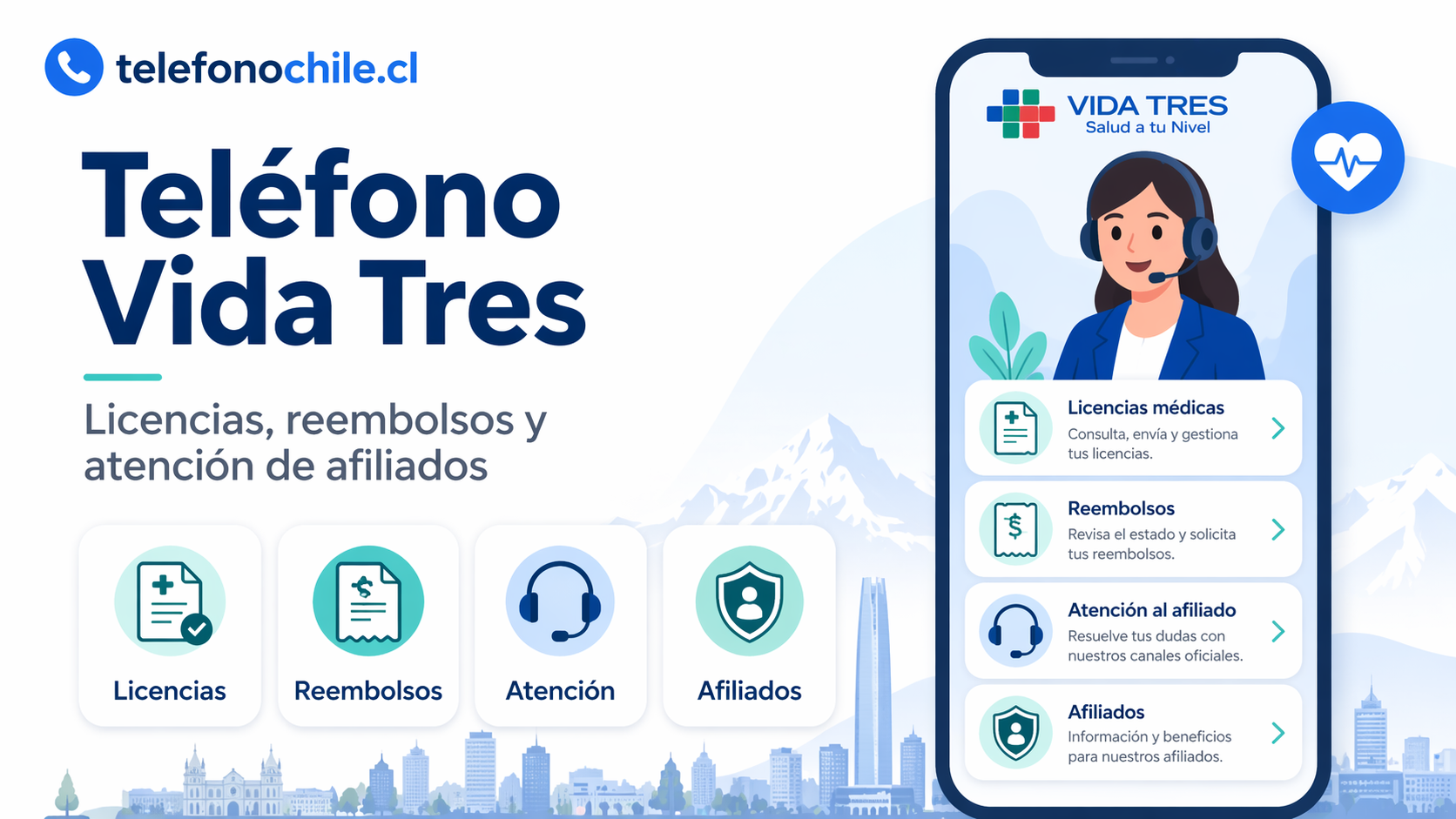teléfono vida tres licencia reembolsos atencion