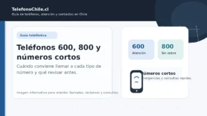 Teléfonos 600, 800 y números cortos en Chile: cuándo conviene llamar a cada uno