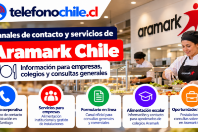 Canales de contacto de Aramark Chile para empresas, colegios y consultas generales.