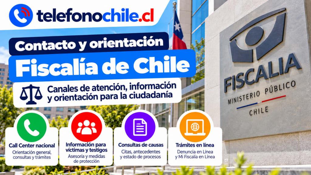 Fiscalía de Chile, canales de atención y orientación para víctimas, testigos y consultas sobre causas judiciales.