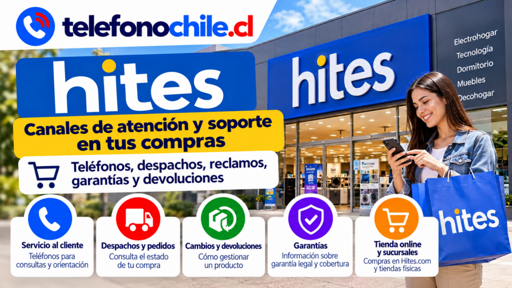 Hites Chile: atención al cliente, despachos, cambios, devoluciones, garantías y compras online.