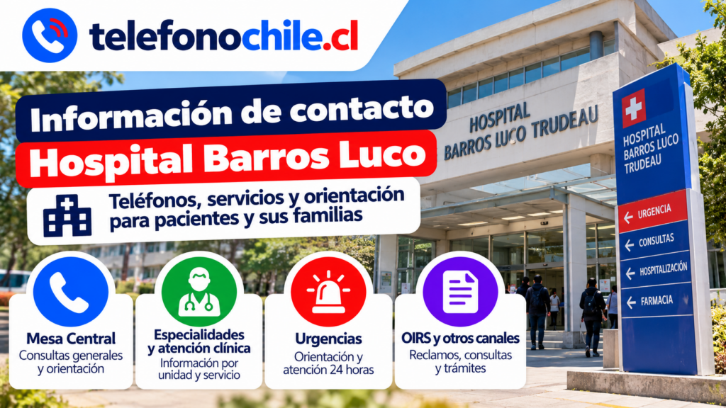 Hospital Barros Luco: teléfonos, servicios, urgencias y canales de atención para pacientes.