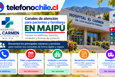 Hospital El Carmen de Maipú, teléfonos de contacto, citas, servicios, OIRS y orientación para pacientes y familiares.