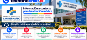 Hospital Parroquial de San Bernardo y sus principales canales de atención médica y contacto en Chile.