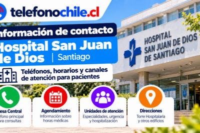 Hospital San Juan de Dios de Santiago y sus principales canales de atención para pacientes en Chile.