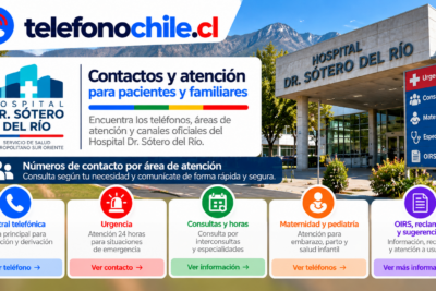 Teléfonos y canales de atención del Hospital Dr. Sótero del Río para pacientes y familiares.
