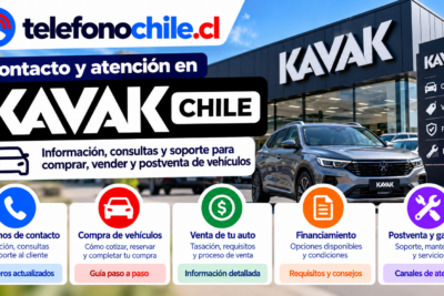 Contacto y servicios de Kavak Chile para compra, venta, financiamiento y postventa de vehículos.