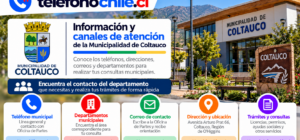 Edificio municipal de Coltauco y sus principales canales de contacto para trámites y consultas comunales.