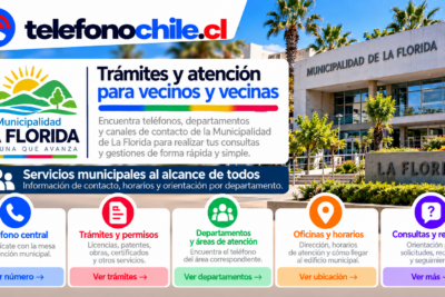 Municipalidad de La Florida con información de teléfonos, trámites, departamentos, oficinas, horarios y atención a vecinos.