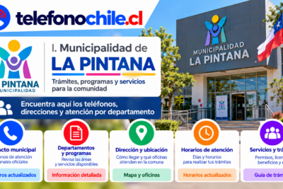 Municipalidad de La Pintana, teléfonos de contacto, departamentos, horarios y servicios municipales.